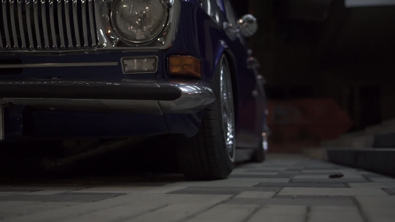 Carro Lowrider à Noite