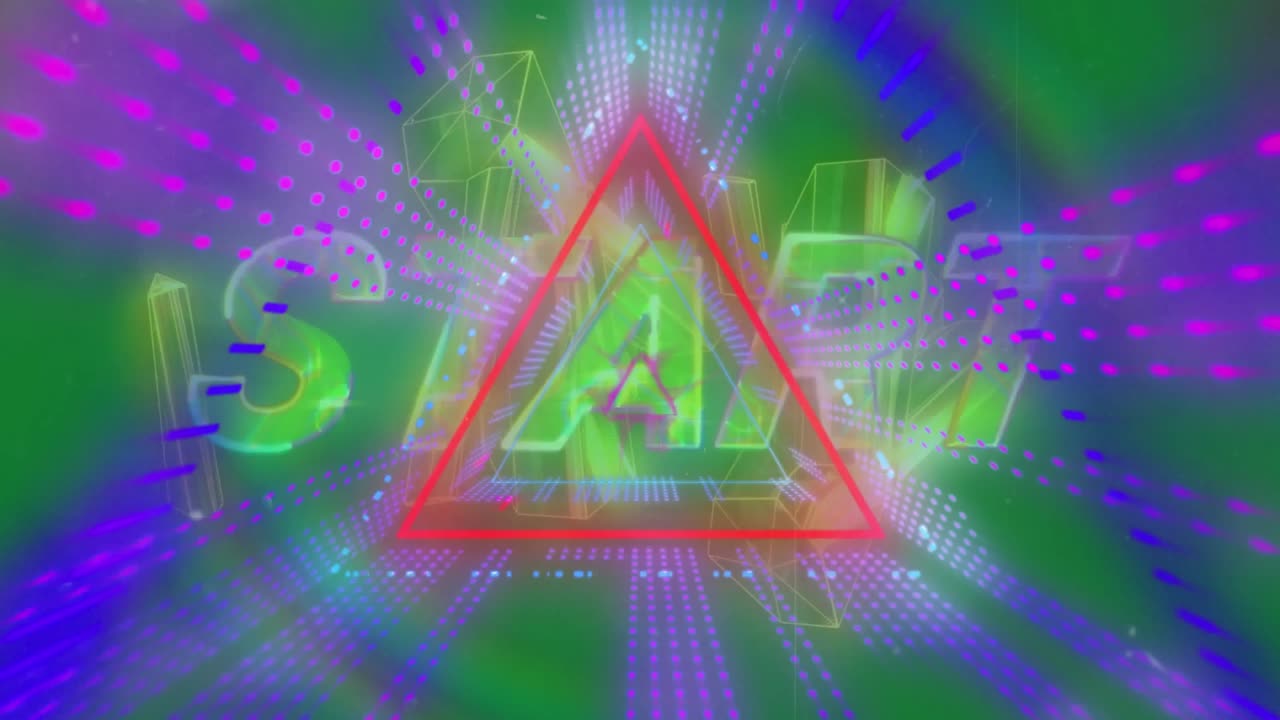 Animation of start text over shapes
