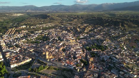 panoramic aerial view of spanish city guadix