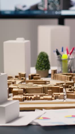 vertical video empty corporate office serving as an innovation hub for property developers