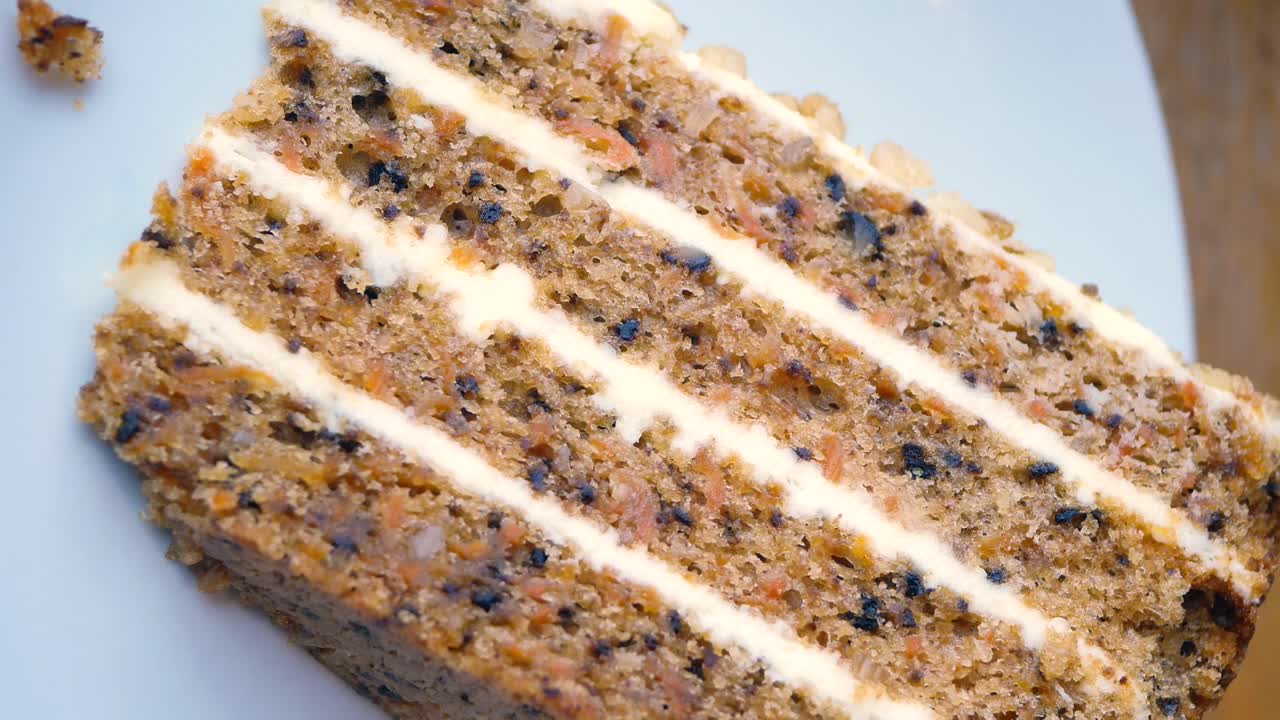 Close-up of Delicious Carrot Cake