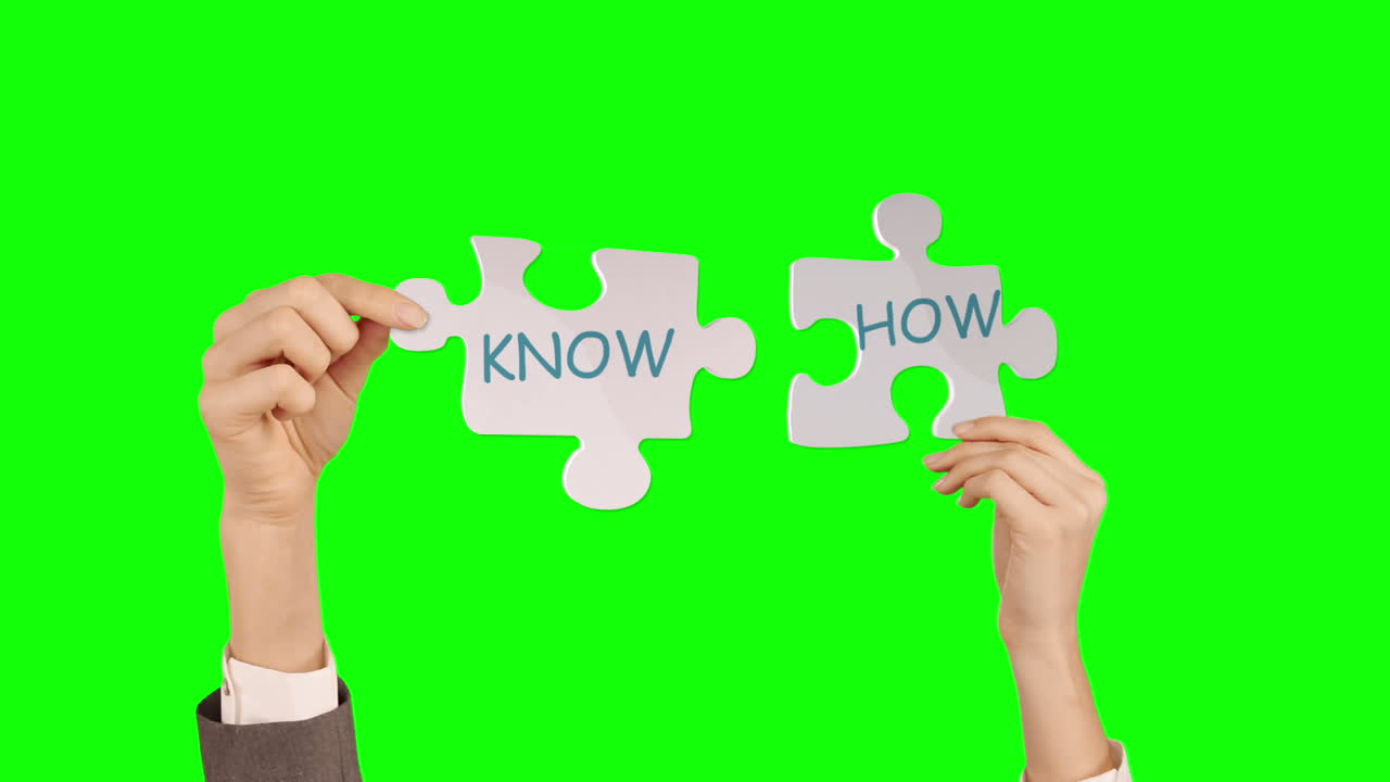 손을 잡고 퍼즐 조각