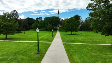 Church-Spire-poking-out-of-the-lush-greenery