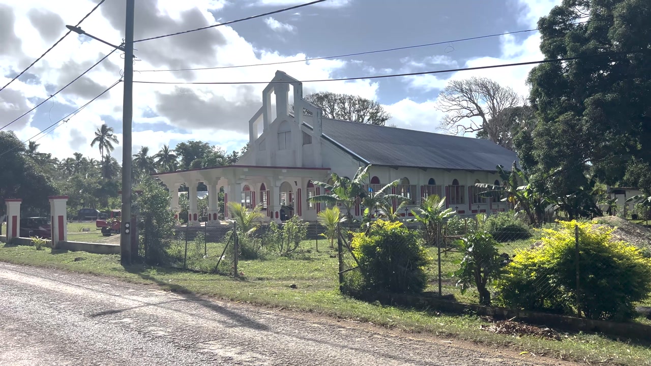 Small church in remote location in Vava'u Island, Christianity in Tonga, Pacific Islands.