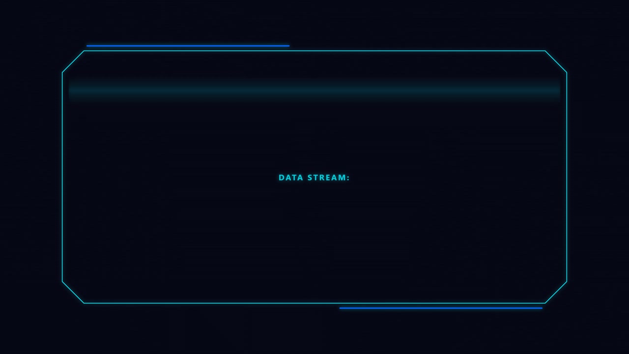 Digital Data Stream Text Animation on Dark Background