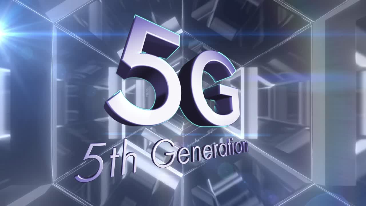5g 텍스트 및 컴퓨터 데이터 처리의 애니메이션