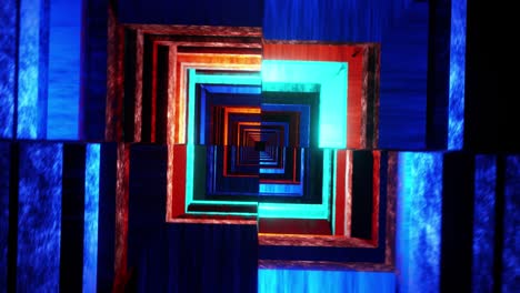 transformador de túnel abstracto. animación de bucle vj de moverse a través de un túnel de neón