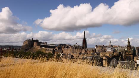 panoramic view of edinburgh castle and cityscape