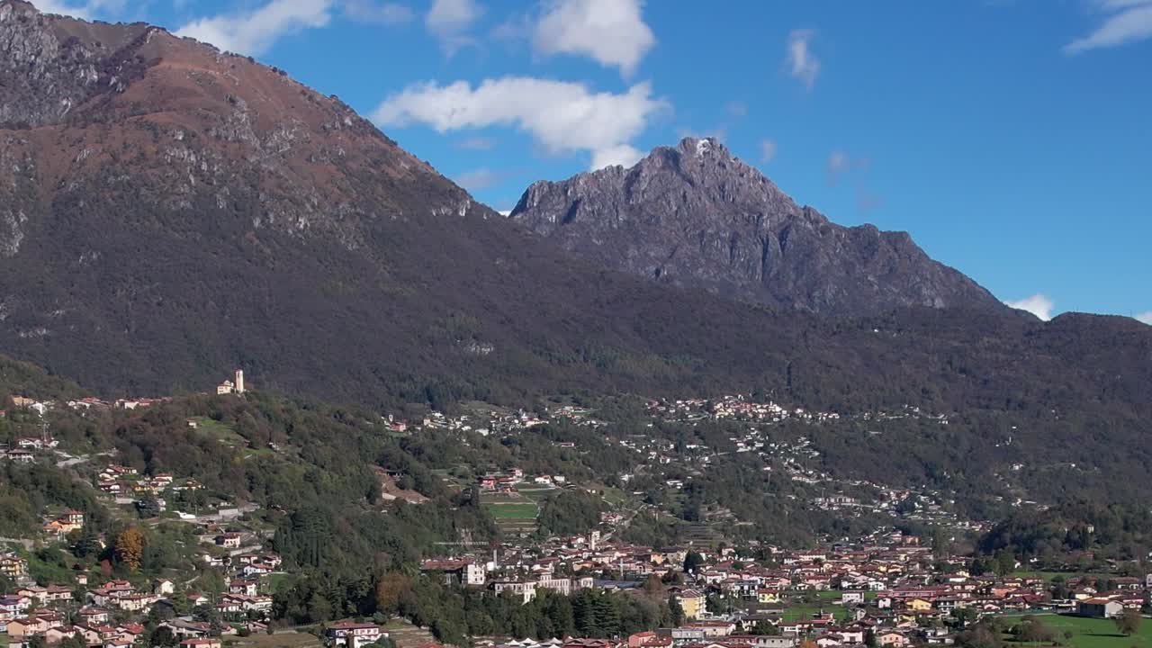 Stunning aerial view of the Italian Alps showcasing stunning scenery
