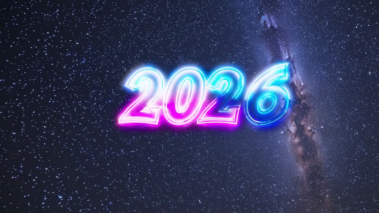 2026 Neon Year in Space