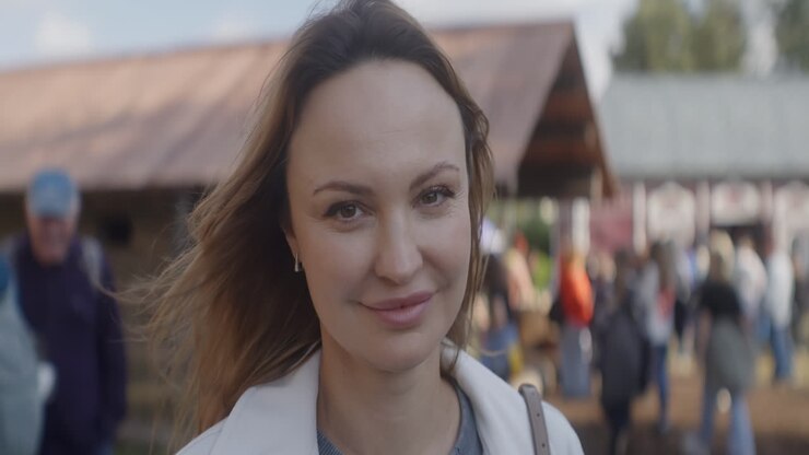 Donna a una fiera