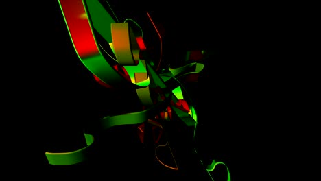 elementos 3d de movimiento de transformación geométrica abstracta