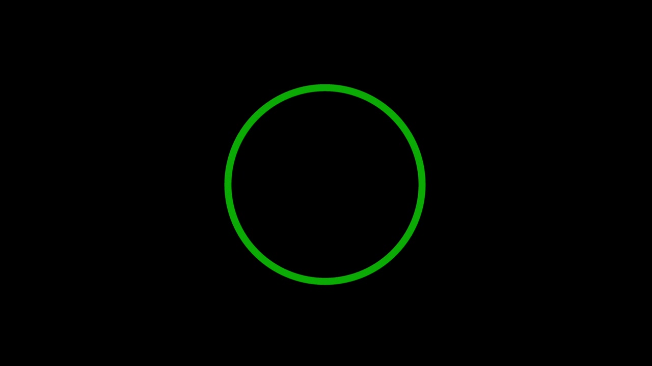 Animation green geometric shape isolate floating on black background.