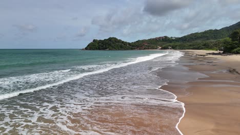 low aerial shot beach, lanta