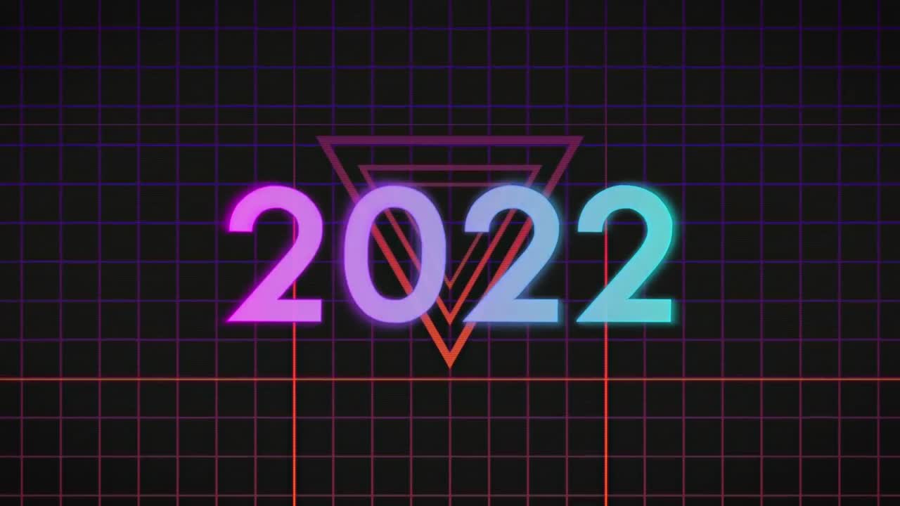 animación de texto de 2022 sobre formas geométricas