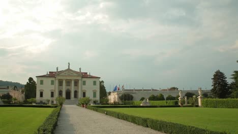 timelapse on a venetian villa, palladio style, vicenza, italy