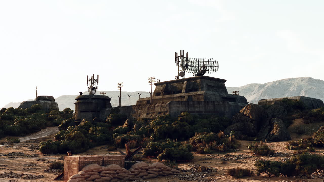 A Futuristic Military Base in the Desert
