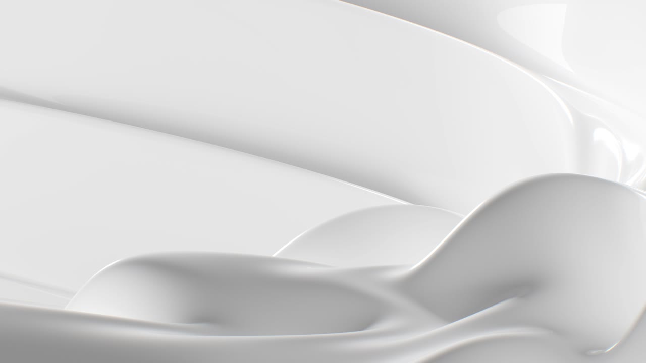 fondo abstracto tela de lujo o onda líquida. maqueta de fondo blanco, tela de seda o material de satén diseño de papel tapiz elegante blanco abstracto animación de bucle sin costuras