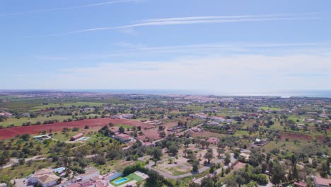 Drone-view-at-Vila-Nova-de-Cacela,-Tavira-in-Faro,-Portugal