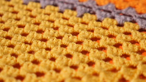closeup view of a crocheted fabric