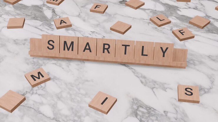 SMARTLY word on scrabble