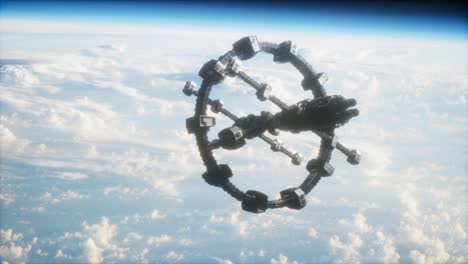 la tierra y la estación espacial iss