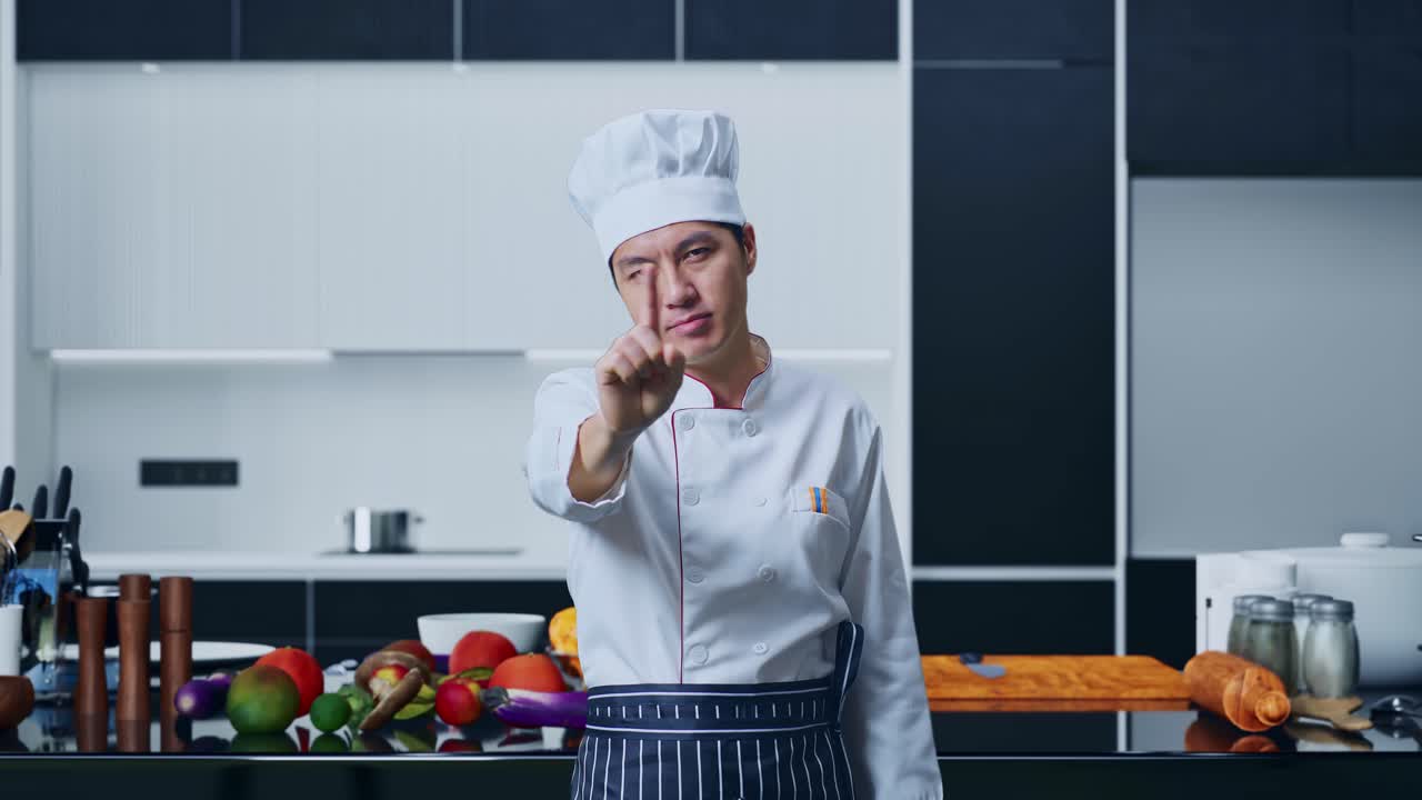 부을 가리키는 요리사