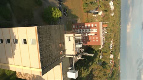 Aerial-shot-of-student-apartment-in-Mainz,-Germany