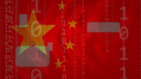 Animación-De-Cuadros-De-Diálogo-Vacíos-Y-Procesamiento-De-Datos-Sobre-La-Bandera-De-China