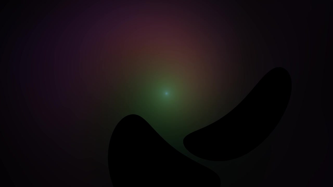 Sfondo astratto in movimento con forme scure rotanti e centro luminoso