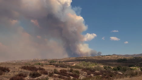 Lauffeuerrauch,-Der-Hoch-In-Die-Atmosphäre-Aufsteigt-Und-Eine-Pyrocumulus-Wolke-Bildet