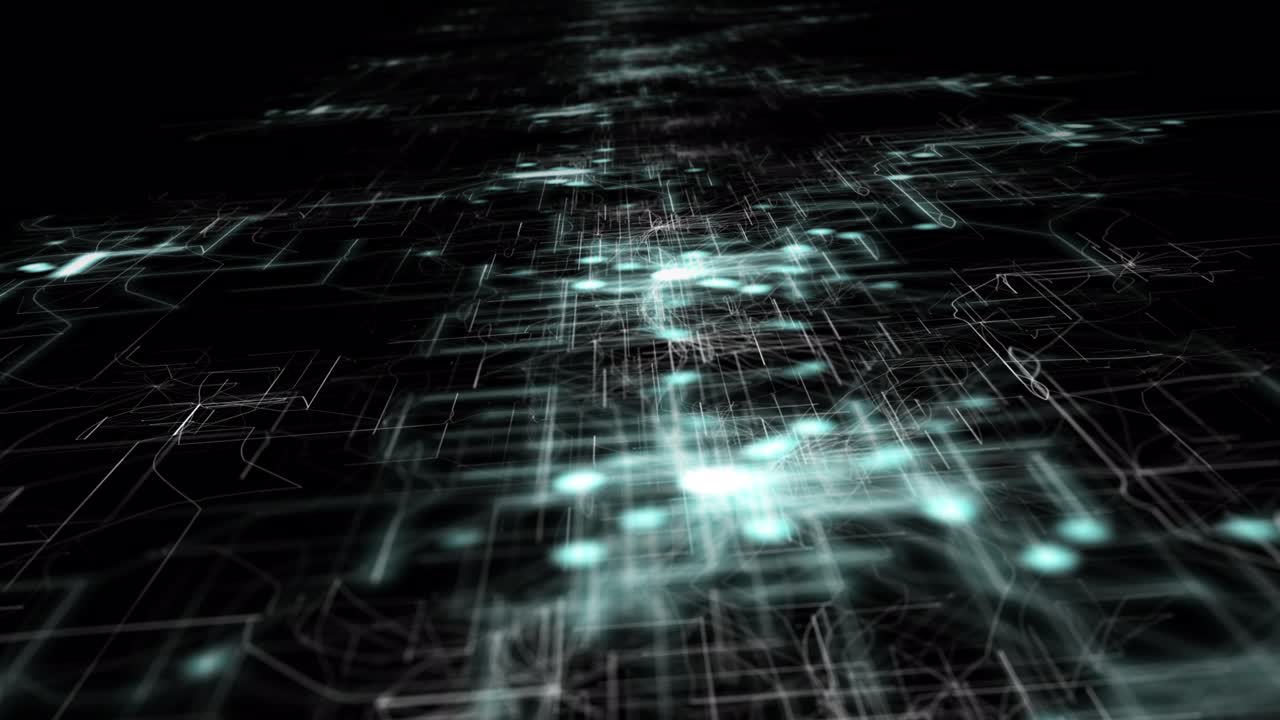 Futuristic 3d grid map 4k video animation.