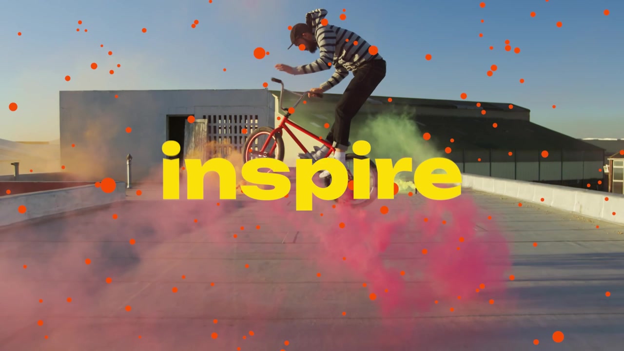 Dynamic Motion Graphics and BMX Stunt Performance