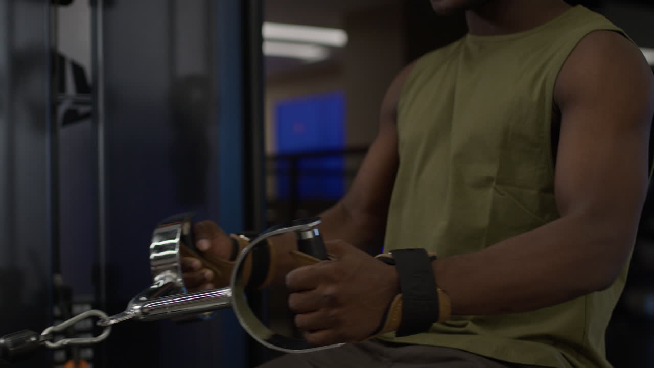 Man Working Out at the Gym