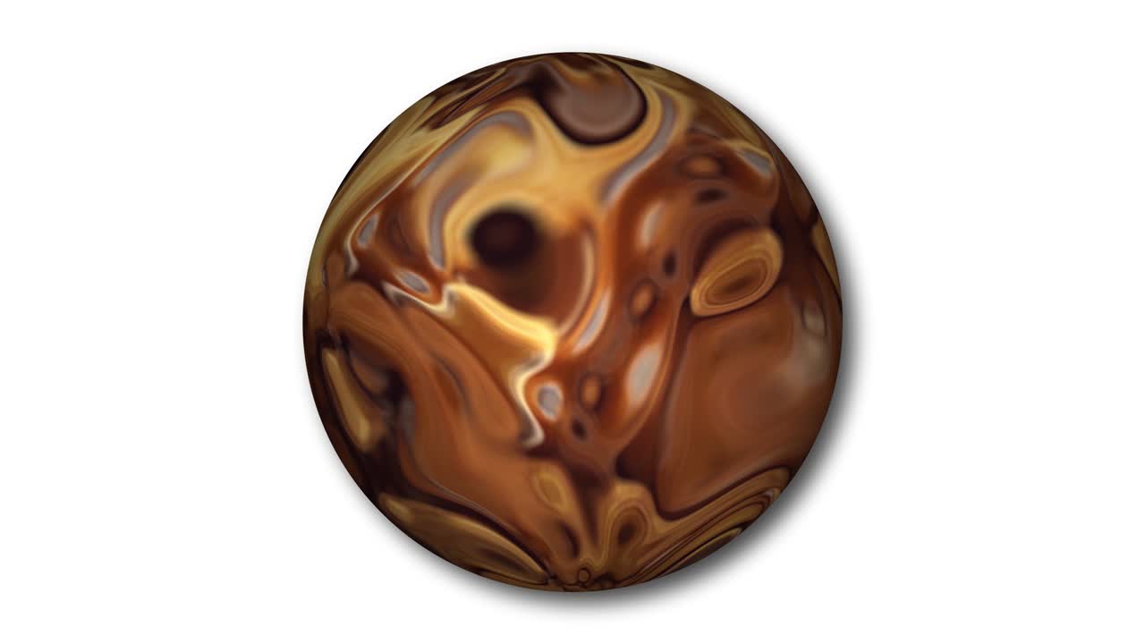 Sfera astratta colorata su sfondo bianco. Sfera animata su sfondo bianco.