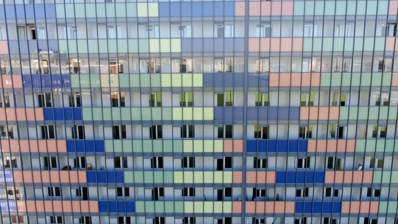Colorful Facade of a Multi-Unit Building