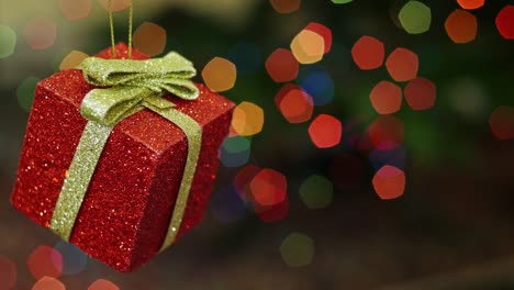regalos de navidad juguete sacude en bokeh. área de título