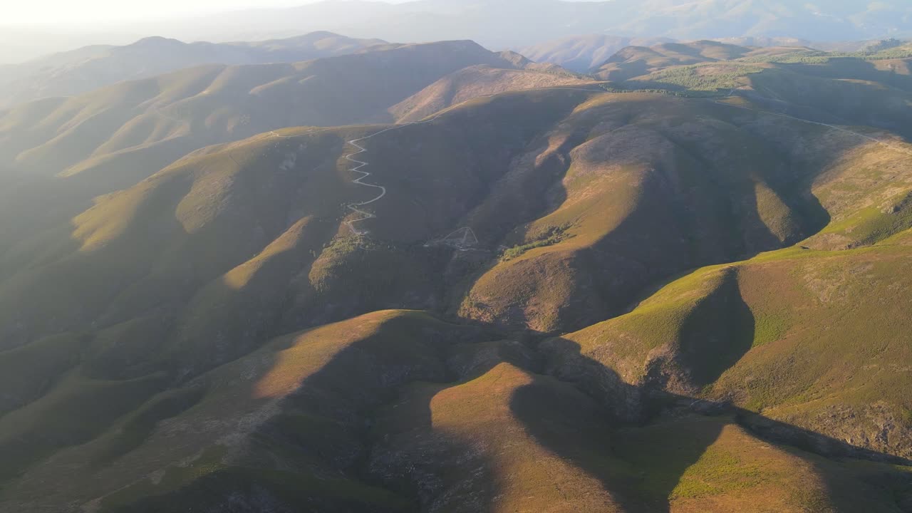 North mountains in Portugal during sunset Arada mountain range