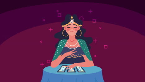 tarot card reading by a woman