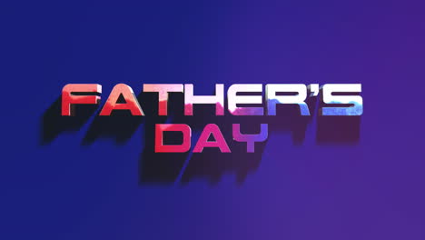 Vibrant-Father's-Day-sign-on-purple-background-in-red,-blue,-and-white