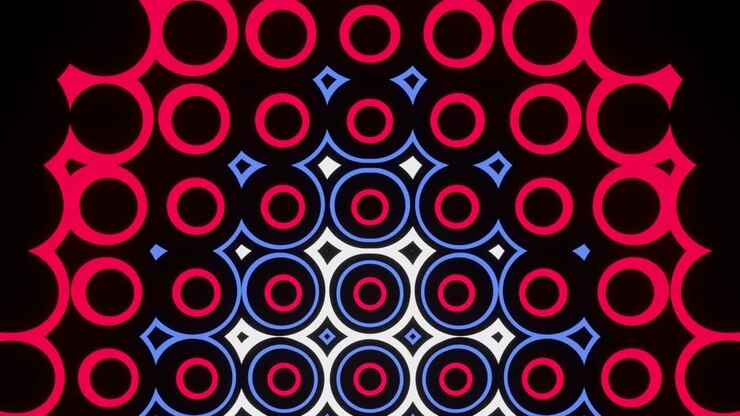 Bolhas multicoloridas brilhantes e pulsantes. Loop VJ
