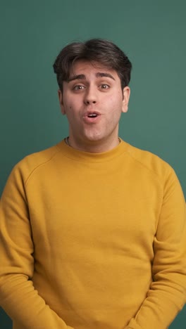 man surprised to be lucky naming himself