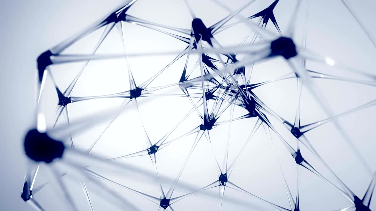 4K Abstract Glass Molecular Structure.