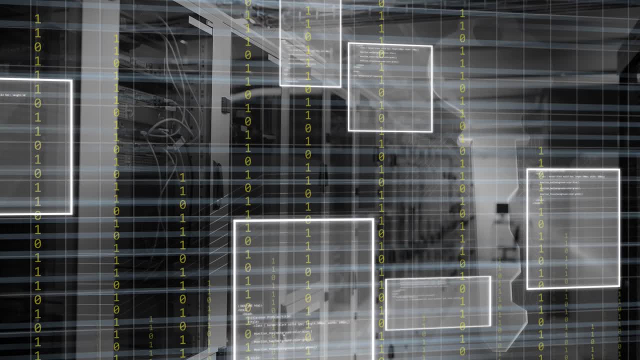 Animation of data processing over computer servers