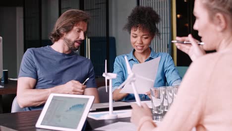 young coworkers at a business meeting