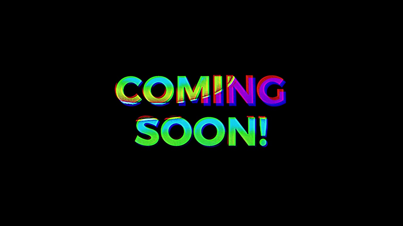 Coming Soon Text Animation with Glitch Effect