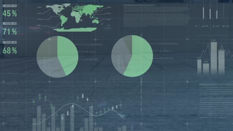 Animation-of-data-processing-and-statistics-over-city-street