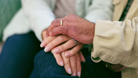 senior couple, holding hands