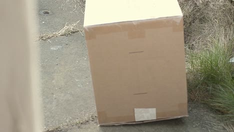 parcel left on outside door