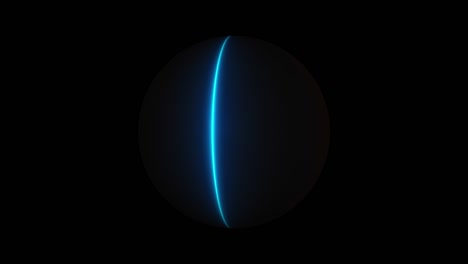 abstract background with neon sphere, computer generated. 3d rendering dark ball with colorful rings